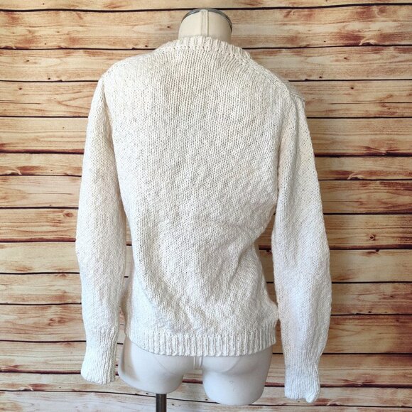 Cream Guideboat Co Deep River Cotton Crew Sweater - Picture 2 of 9